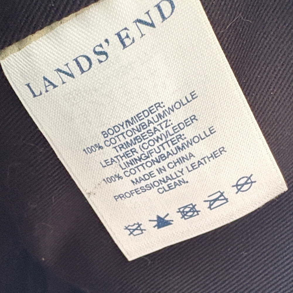 Lands' End Black and Cream Tote Bag - Picture 8 of 11